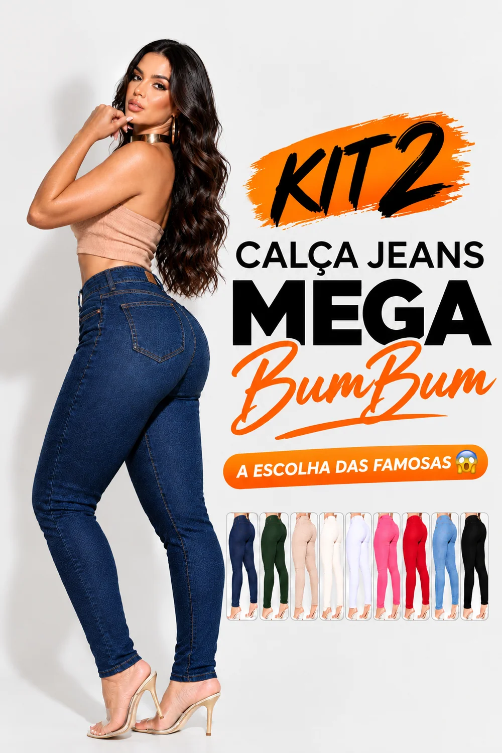 Kit 2 Calça Jeans Mega BumBum